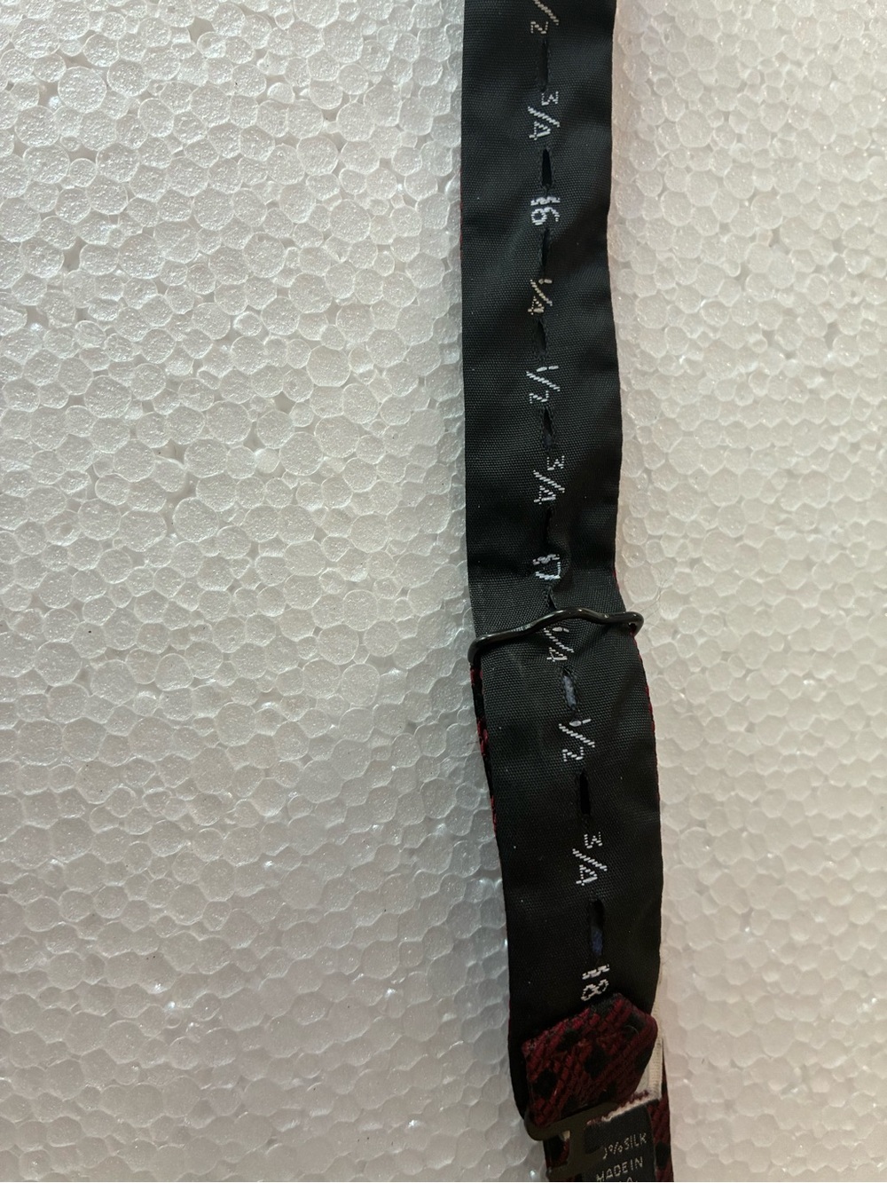 Michael Kors 100% Silk Burgundy and Black Self-Tie Bow Tie - Picture 4 of 6